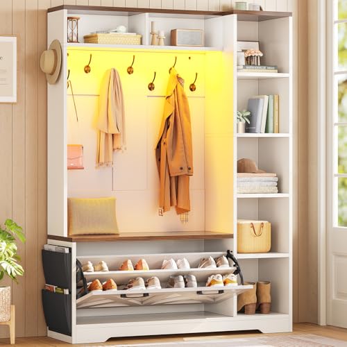 Itaar Hall Tree with Bench and Shoe Storage